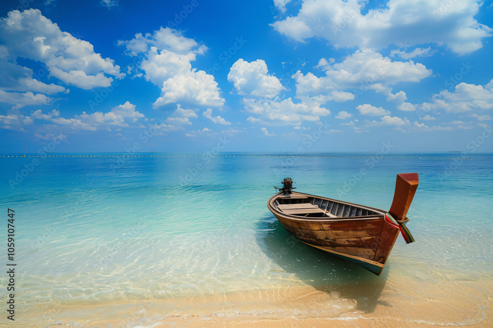 a boat is sitting in the shallow water a boat is sitting in the shallow water