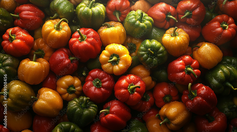 bell peppers in an array of colors, symbolizing freshness, health, and culinary diversity. This image captures the essence of farm-to-table and the joy of cooking bell peppers in an array of colors, symbolizing freshness, health, and culinary diversity. This image captures the essence of farm-to-table and the joy of cooking