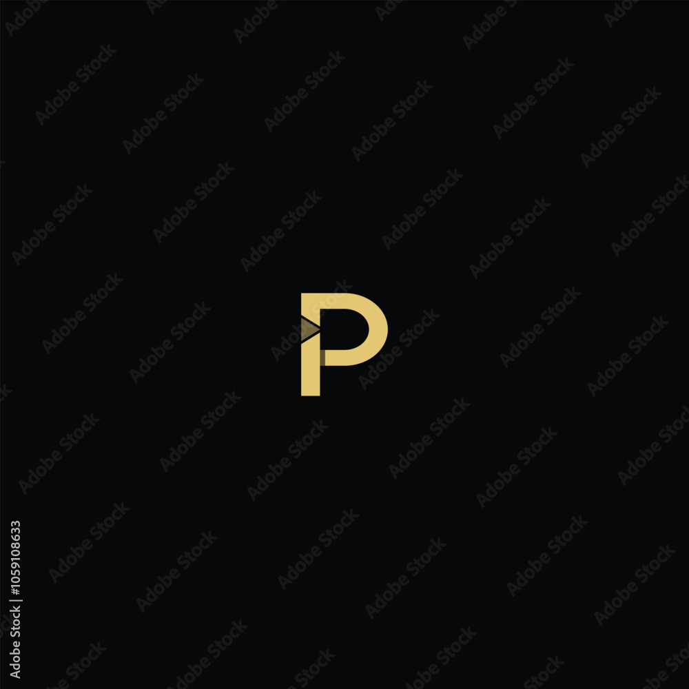 letter p media arrow logo design for company. letter p media arrow logo design for company.