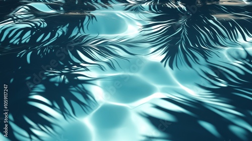 Dancing Shadows on Turquoise Water Surface