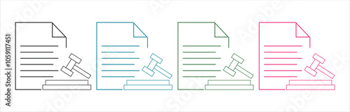 Judicial processes courts and legal icon vector isolated on white background.
