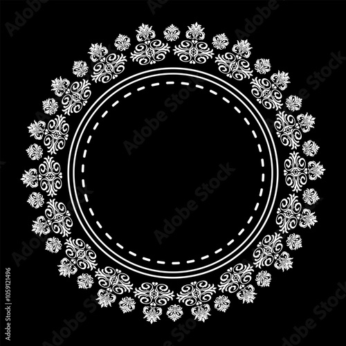 black and white frame.