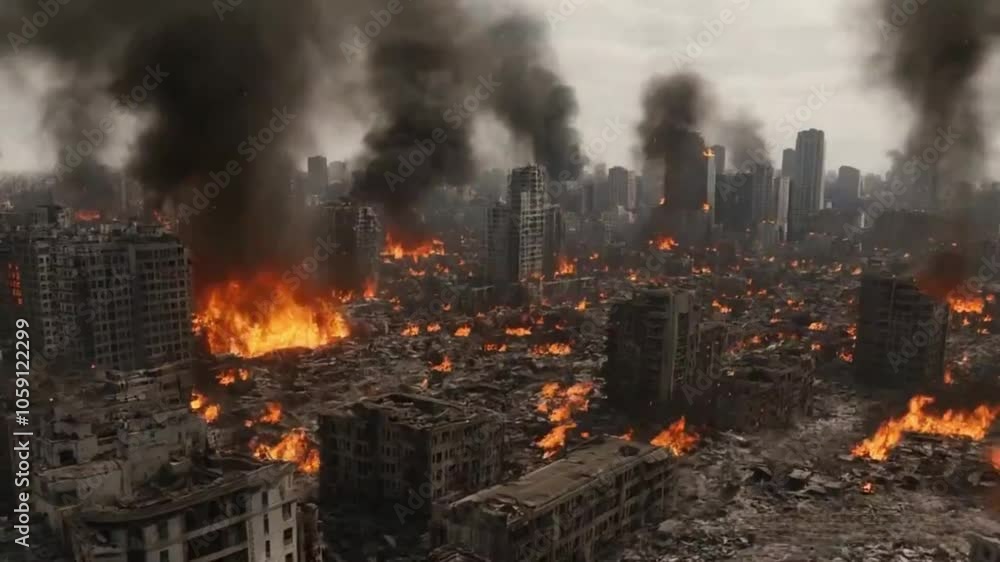 Desolation in the Aftermath of a Catastrophic City Fire Desolation in the Aftermath of a Catastrophic City Fire