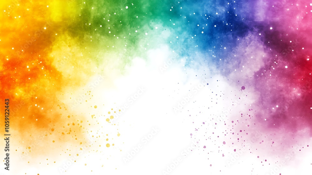 Watercolor Rainbow Galaxy Background Simple Neutral Background with Free Space for Design Watercolor Rainbow Galaxy Background Simple Neutral Background with Free Space for Design
