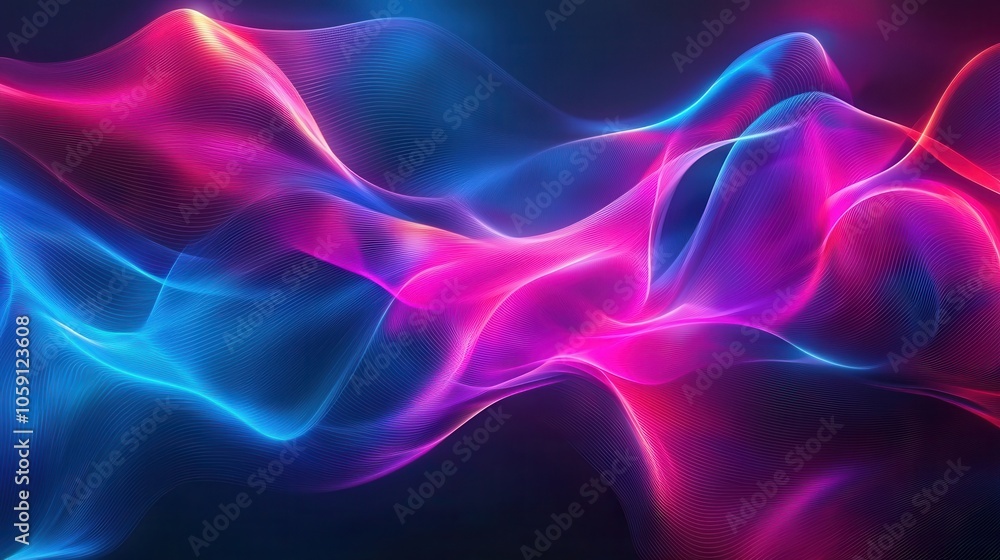 Vibrant abstract waves in blue and pink shades create a dynamic energy flow, evoking a sense of movement and rhythm. Vibrant abstract waves in blue and pink shades create a dynamic energy flow, evoking a sense of movement and rhythm.