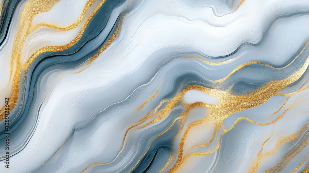 Abstract Liquid Gold Marble Texture: Fluid swirls of blue, white, and gold create a mesmerizing and luxurious abstract design. This digital artwork evokes a sense of movement, elegance. Abstract Liquid Gold Marble Texture: Fluid swirls of blue, white, and gold create a mesmerizing and luxurious abstract design. This digital artwork evokes a sense of movement, elegance.