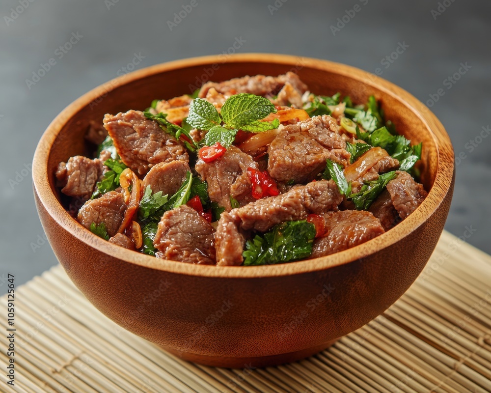 Spicy Thai Pork Salad with Fresh Herbs