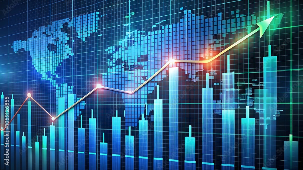 Comprehensive Digital Graph Chart Illustrating Stock Trade Market Trends for Business Analysis and Financial Reporting Comprehensive Digital Graph Chart Illustrating Stock Trade Market Trends for Business Analysis and Financial Reporting