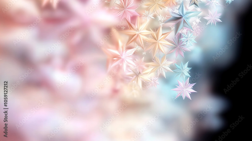 A soft, dreamy background filled with pastel-colored flowers cascading in a gentle blur during a tranquil evening A soft, dreamy background filled with pastel-colored flowers cascading in a gentle blur during a tranquil evening
