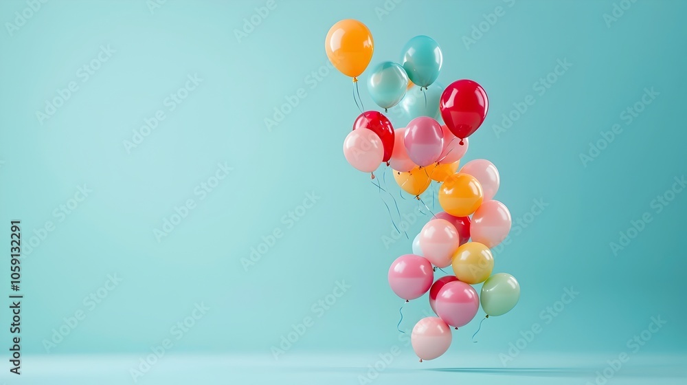 Whimsical Floating Balloons Progress Loading Concept