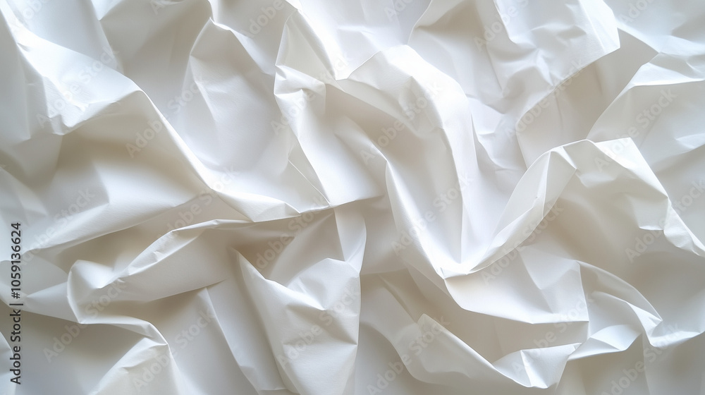 White paper texture with natural folds White paper texture with natural folds