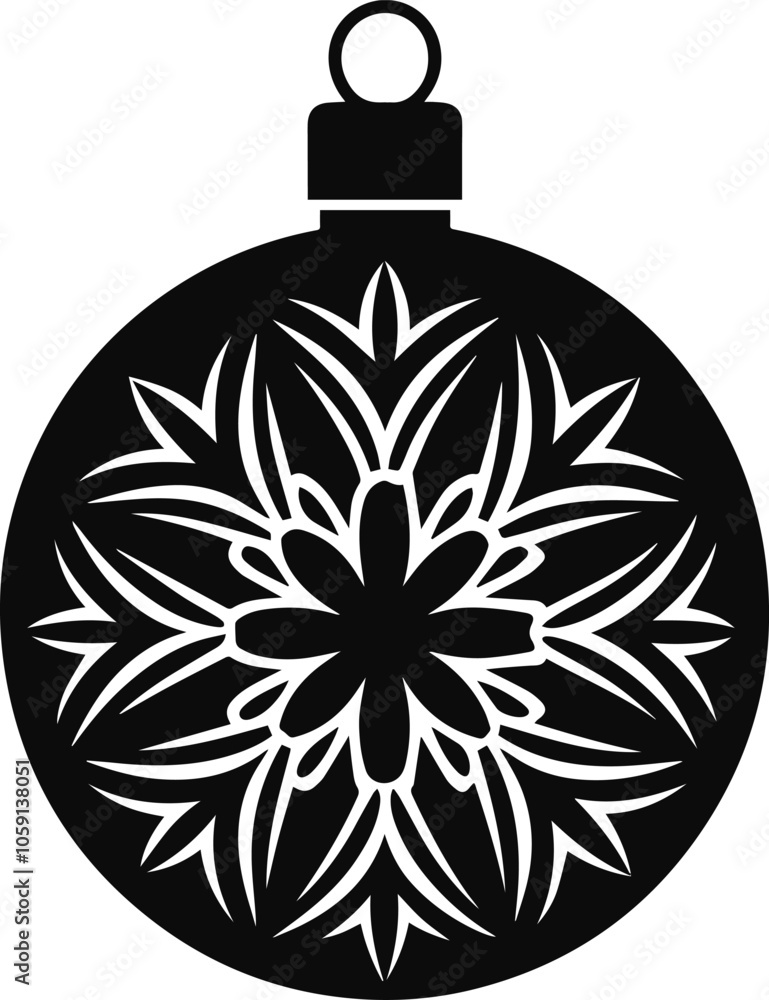 Christmas ball silhouette vector illustration Christmas ball silhouette vector illustration