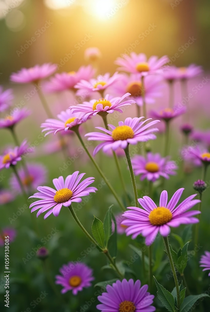 A vibrant garden scene filled with pink cosmos and daisies in full bloom, showcasing the beauty of summer flowers amidst lush greenery A vibrant garden scene filled with pink cosmos and daisies in full bloom, showcasing the beauty of summer flowers amidst lush greenery
