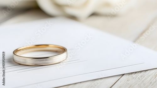 Finalizing the Union Attorney Overseeing Signatures on Marriage Documents - Close-up of Important Paperwork in a Romantic Context