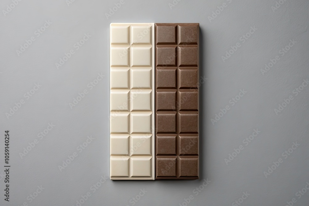 Elegant Low Light Photography of White Blank Chocolate Bar Packaging Design in Brown and Beige Colors on Grey Background - Mockup Template for Branding and Marketing Elegant Low Light Photography of White Blank Chocolate Bar Packaging Design in Brown and Beige Colors on Grey Background - Mockup Template for Branding and Marketing