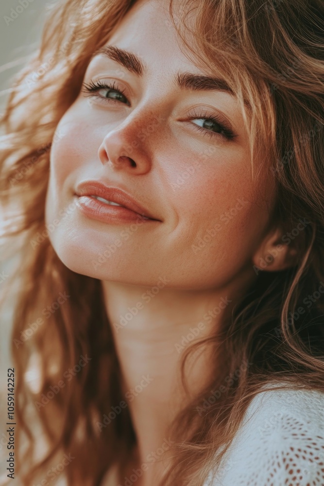 Young woman with light brown hair and freckles, wearing white lace top, smiling at the camera in a natural outdoor setting. Young woman with light brown hair and freckles, wearing white lace top, smiling at the camera in a natural outdoor setting.