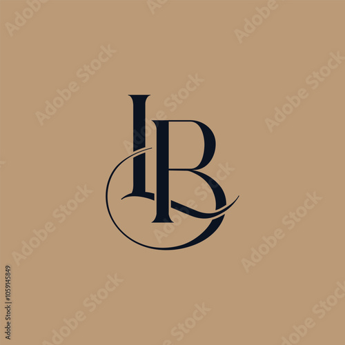 LB logo design. Vector illustration.