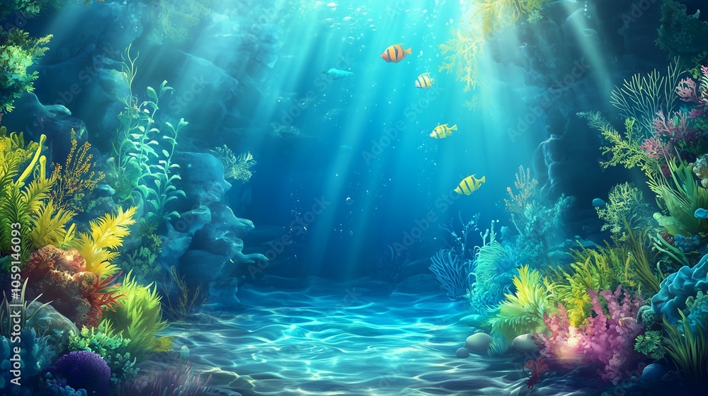 custom made wallpaper toronto digital深海と魚たち