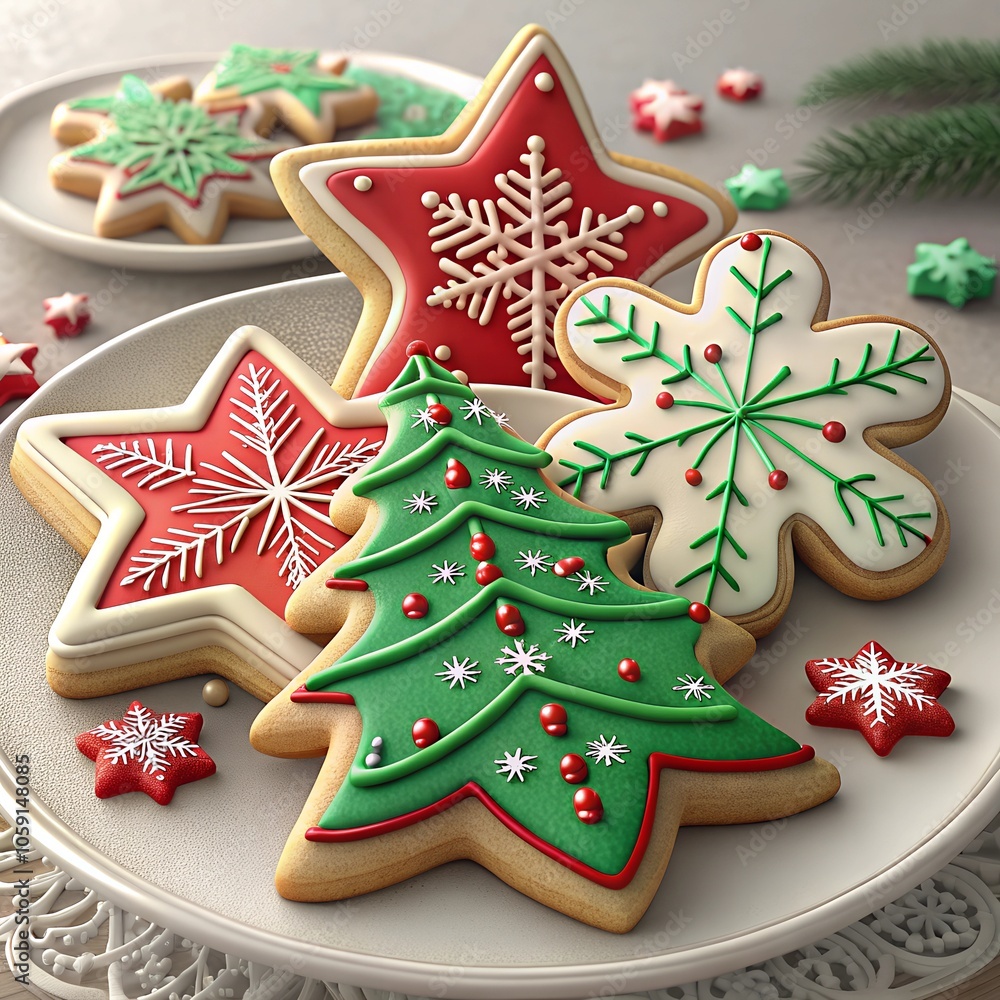 christmas cookies on a wooden background christmas cookies on a wooden background