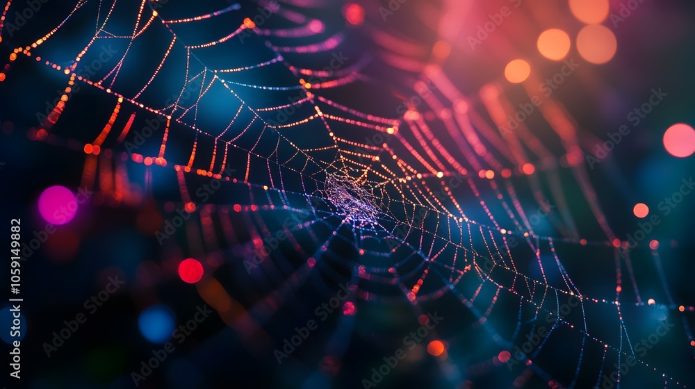 Reflective spider web Reflective spider web
