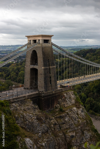 Clifton suspension bridge over the river