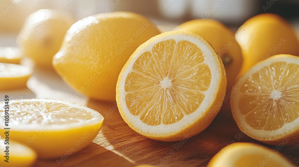 lemons piled together, showcasing vibrant yellows and a glossy texture. This imagery conveys freshness, abundance, vitality, and the zest of natural citrus flavors lemons piled together, showcasing vibrant yellows and a glossy texture. This imagery conveys freshness, abundance, vitality, and the zest of natural citrus flavors