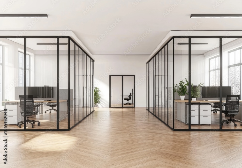 Fototapeta premium Modern Office Hallway.