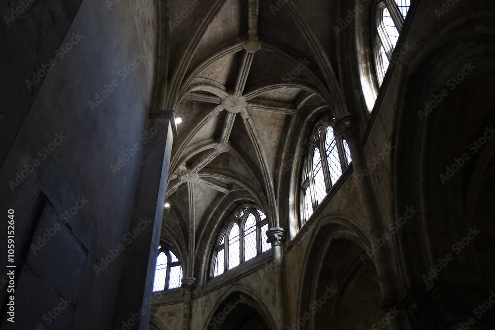 La cathédrale Sainte Marie Majeure, surnommée Sé catedral, ville de Lisbonne, Portugal