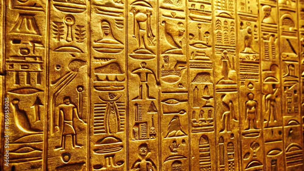 Texture Exploration of Golden Hieroglyphic Artifact Texture Exploration of Golden Hieroglyphic Artifact