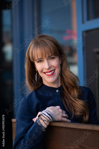 Portrait of a beautiful woman smiling