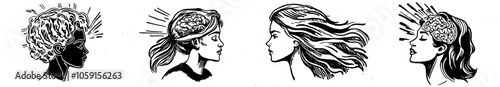 This one-line drawing represents a person with confused feelings worried about bad mental health. The concept of problems, failure, and grief is shown here.