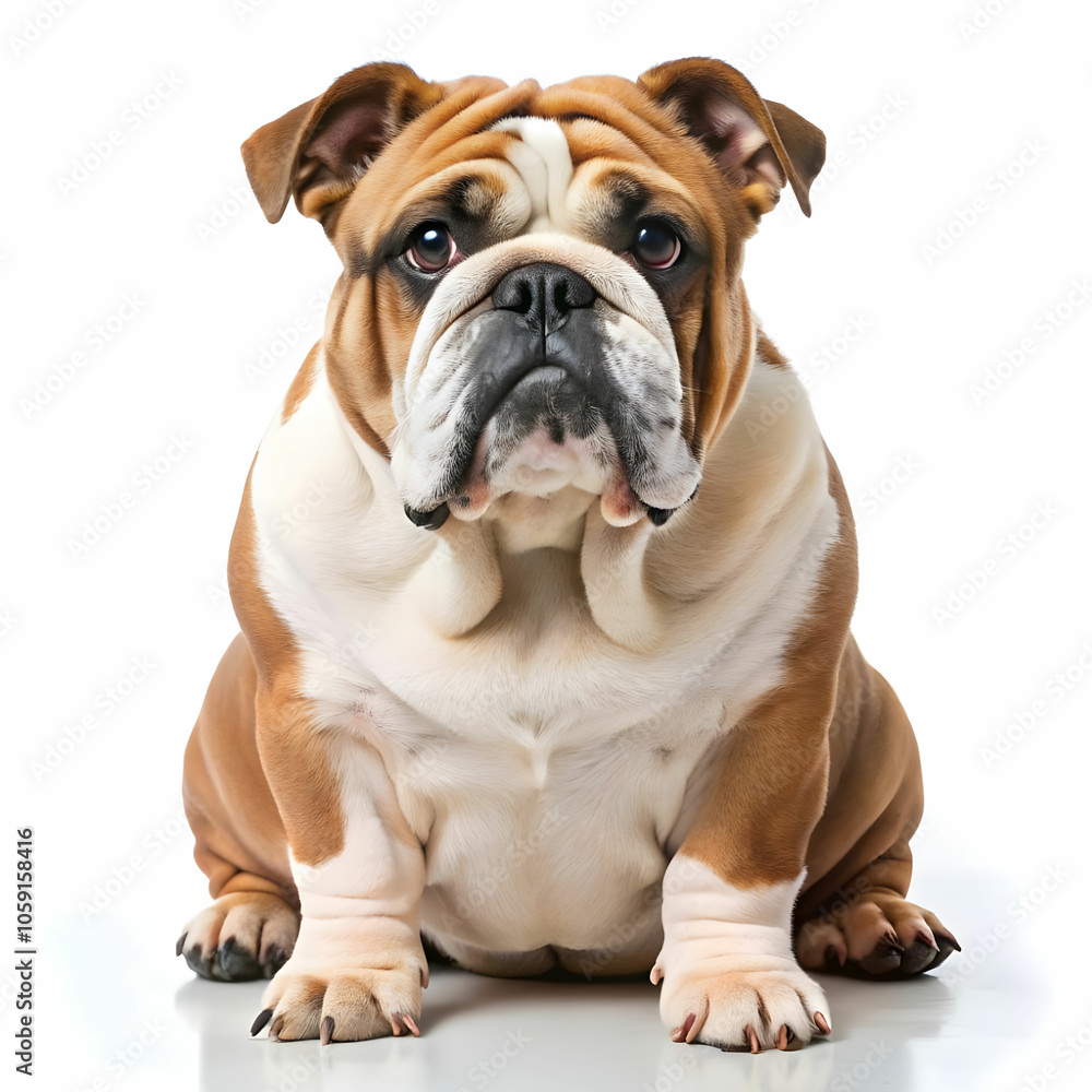 Obraz premium english bulldog dog isolated on transparent background