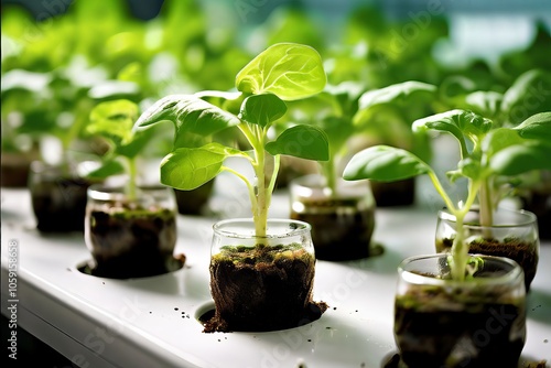 hydroponic system with plant roots a hydroponic setup showing pl photo