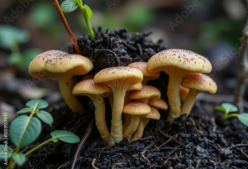 Mycorrhizal fungi interacting with roots photo