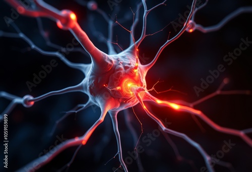 Neuron Firing Electrical signal traveling along a nerve cell sen