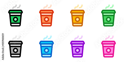 Editable coffee paper cup vector icon. Cafe, coffee shop, restaurant, drink, beverages. Part of a big icon set family. Perfect for web and app interfaces, presentations, infographics, etc