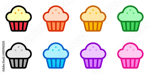 Editable cupcake, muffin vector icon. Food, restaurant. Part of a big icon set family. Perfect for web and app interfaces, presentations, infographics, etc