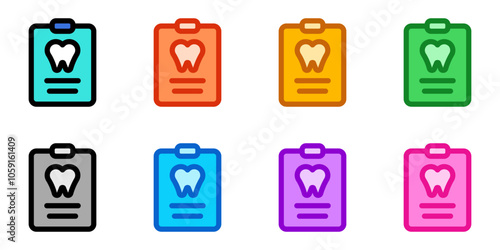 Editable dental health record vector icon. Dentistry, healthcare, medical. Part of a big icon set family. Perfect for web and app interfaces, presentations, infographics, etc