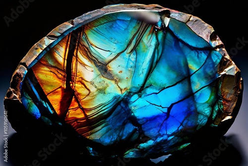 labradorite a detailed view of labradorite focusing on its iride photo