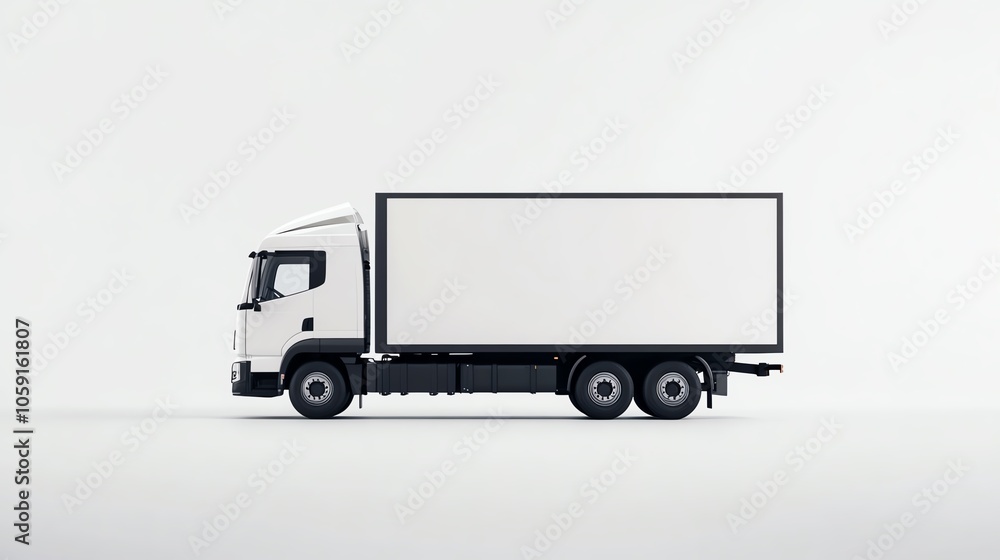 A modern, blank truck parked on a minimalistic background, perfect for transportation or delivery themed projects. A modern, blank truck parked on a minimalistic background, perfect for transportation or delivery themed projects.