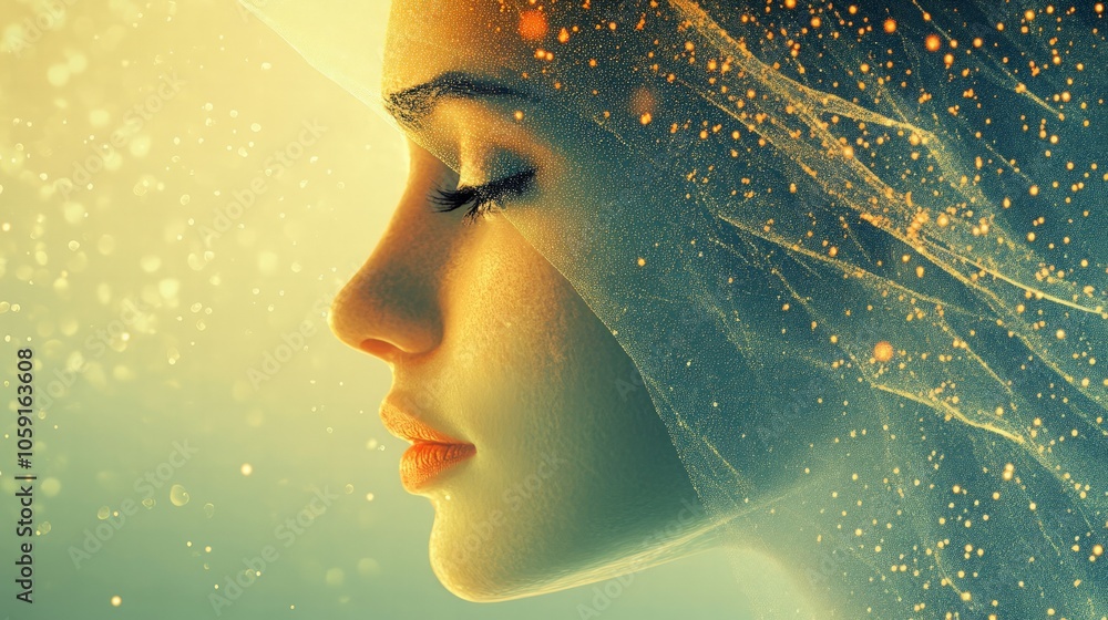 An AI-generated portrait of a person with a face that is partially covered in intricate tattoos, representing their unique story and identity. An AI-generated portrait of a person with a face that is partially covered in intricate tattoos, representing their unique story and identity.