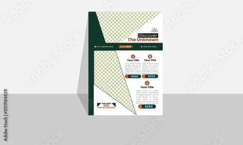 Corporate travel flyer design template
