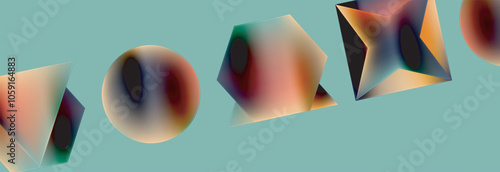 Fluid color geometric shapes abstract background. Vector Illustration For Wallpaper, Banner, Background, Card, Book Illustration, landing page