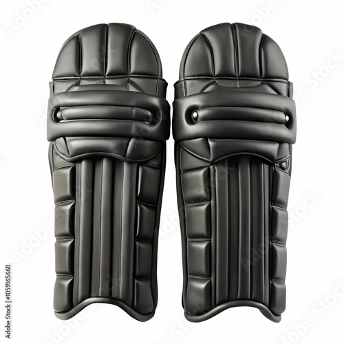 Cricket stump, bat, ball and gloves on artificial turf, elevated view