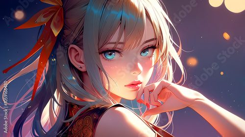 women smilling, smiling women , anime smiling illustrations, smiling anime girls, cute anime girls, Anime girl smilling, AI generative, Ai anime Wallpaper, ai generative anime