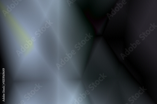 Prism Rainbow Light on Dark Background Overlay. Crystalline abstract marble effect. Blurred spectral transitions complemented by grainy texture of green and blue colors