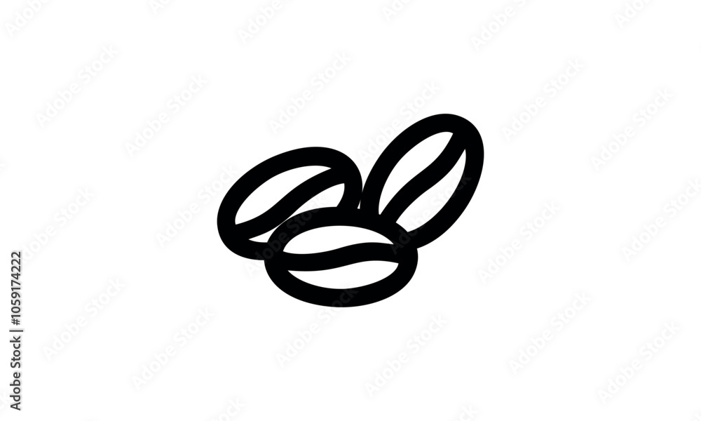 a graphic image with a coffee bean theme, on a white background. vector graphic base. a graphic image with a coffee bean theme, on a white background. vector graphic base.