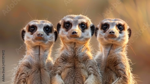 Wallpaper Mural Five apex predators standing together in the wild looking out into the distance. Torontodigital.ca