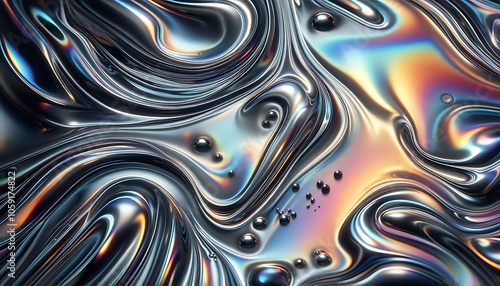 Polished silver metallic background,generative ai