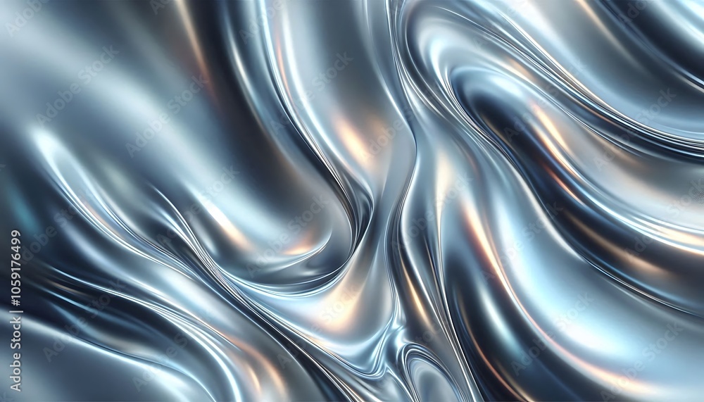 Obraz premium Smooth silver metallic background,generative ai
